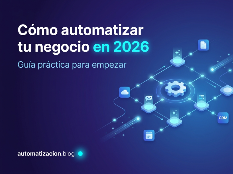Cómo automatizar tu negocio en 2026: guía práctica para empezar (con herramientas reales)